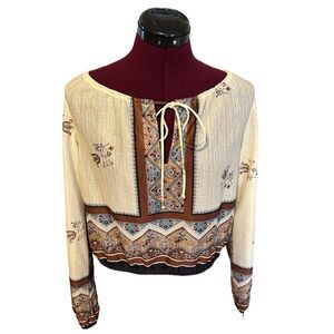 Vintage handmade 1970s prairie top